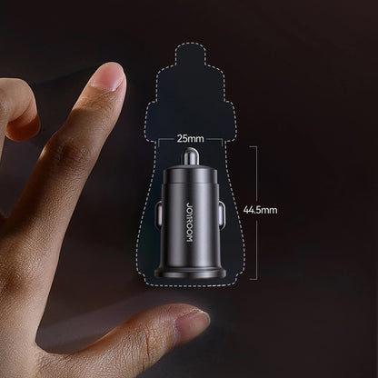Carregador Automóvel Joyroom JR-CCN16 Mini, 12W, 2.4A, 1 x USB-A - 1 x USB-C, Preto