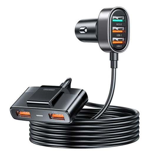 Carregador de isqueiro Joyroom JR-CL03 Pro, 45 W, 3,1 A, 5 x USB-A, preto 