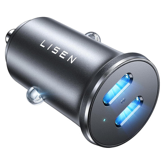 Carregador Auto Lisen, 45W, 3A, 2 x USB-C, Preto YL0223080007