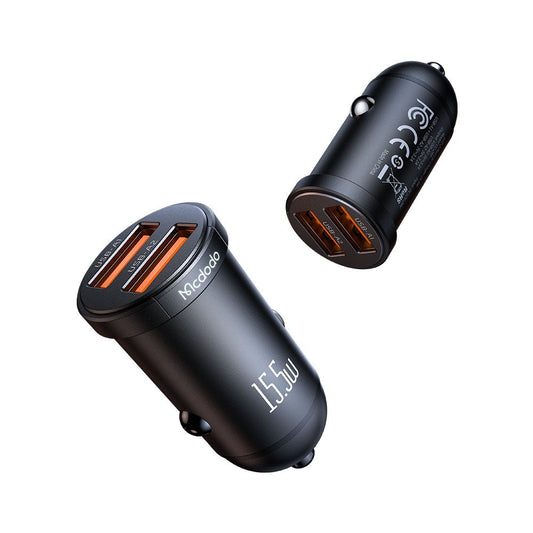 Carregador Auto McDodo CC-2950 Cool, 15.5W, 3.1A, 2 x USB-A, Preto