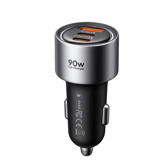 Carregador Automóvel McDodo CC-3110 Gana, 90W, 3A, 1 x USB-A - 2 x USB-C, Preto