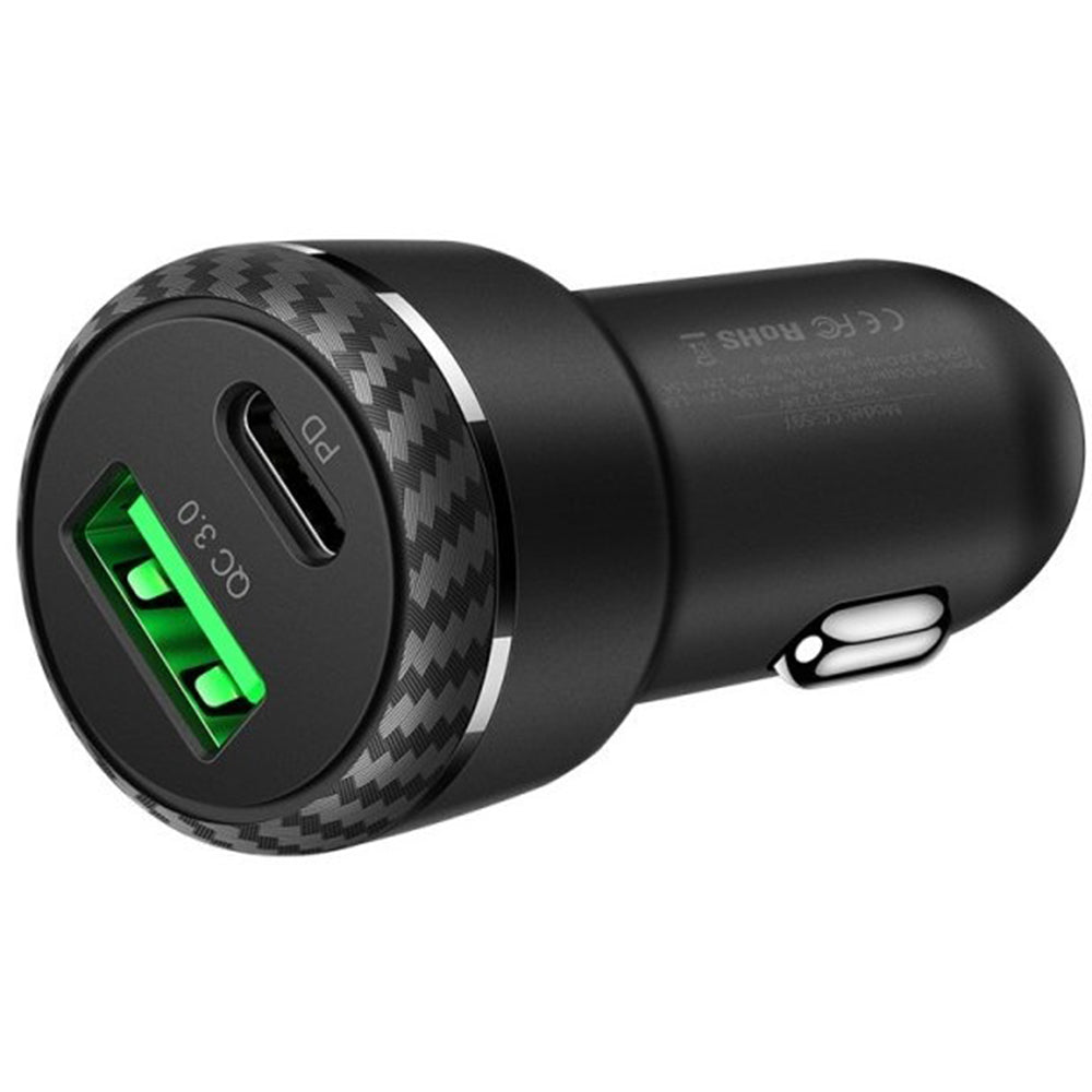 Carregador Auto McDodo CC-5970, 38W, 3A, 1 x USB-A - 1 x USB-C, Preto