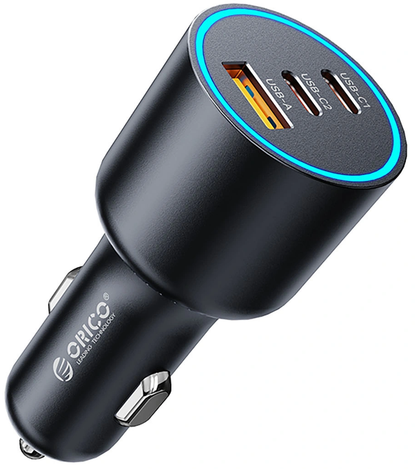 Carregador Automóvel Orico HyperDrive, 165W, 5A, 1 x USB-A - 2 x USB-C, Preto
