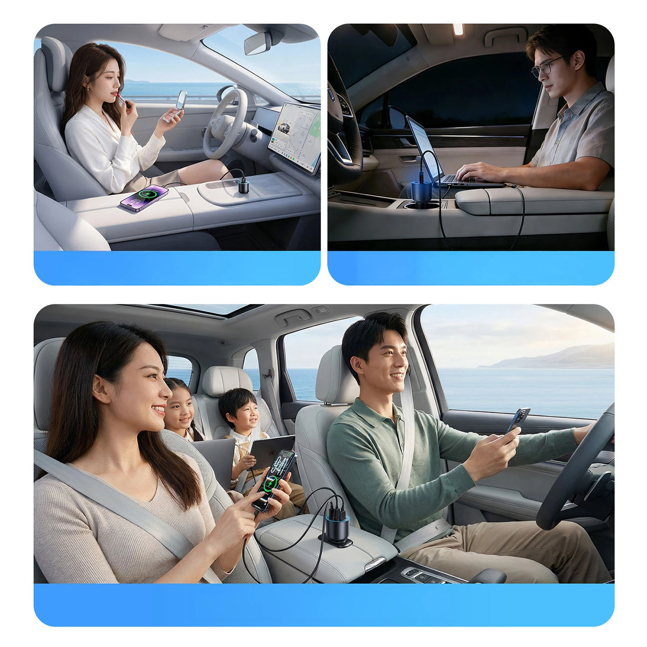 Carregador Automóvel Orico HyperDrive, 165W, 5A, 1 x USB-A - 2 x USB-C, Preto
