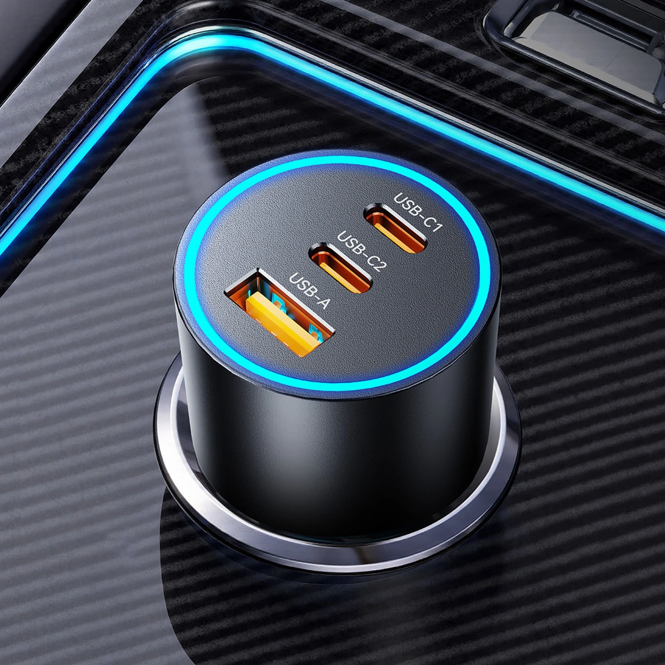 Carregador Automóvel Orico HyperDrive, 165W, 5A, 1 x USB-A - 2 x USB-C, Preto