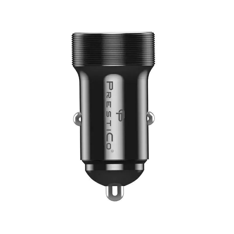 Carregador Automóvel Prestico K2A, 20W, 3A, 1 x USB-A - 1 x USB-C, Preto