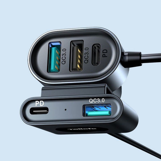 Carregador Auto Joyroom JR-CL05, 72W, 3A, 2 x USB-C - 3 x USB-A, Preto