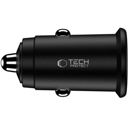 Carregador Auto Tech-Protect CC02, 35W, 3A, 1 x USB-A - 1 x USB-C, Preto