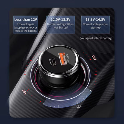 Carregador Auto Techsuit TE-P31 Premium, 48W, 3A, 1 x USB-A - 1 x USB-C, Preto