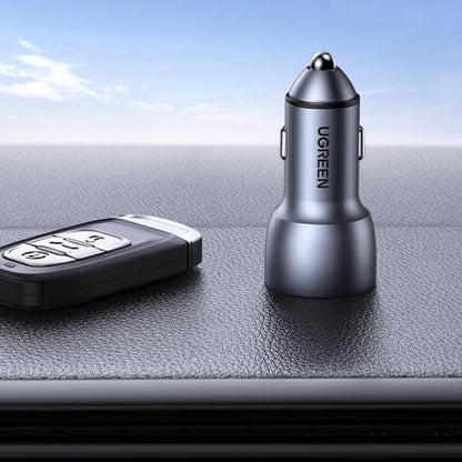 Carregador de isqueiro UGREEN CD213, 36W, 3A, 2 x USB-A, cinzento 