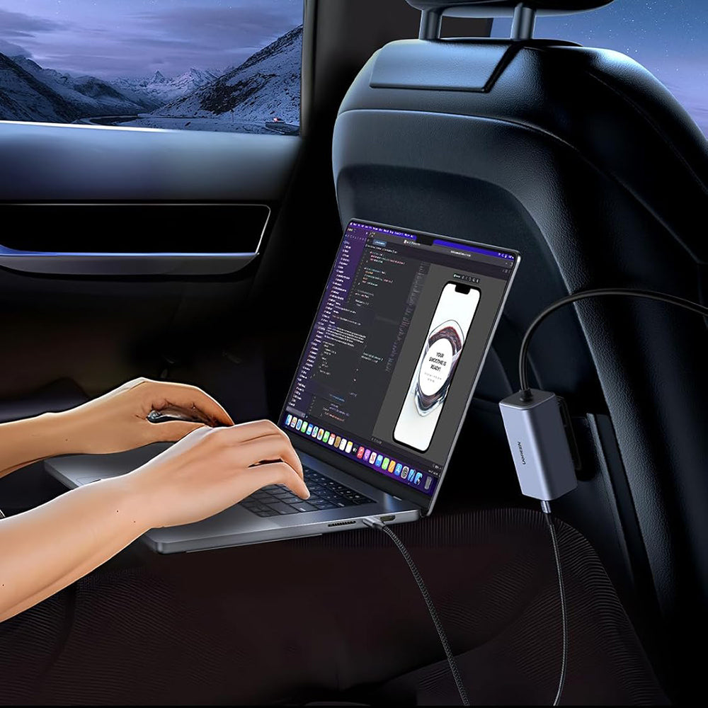 Carregador Auto UGREEN EC706, 150W, 5A, 1 x USB-A - 3 x USB-C, Preto