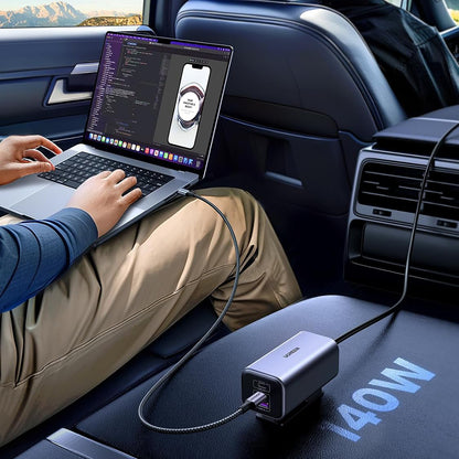 Carregador Auto UGREEN EC706, 150W, 5A, 1 x USB-A - 3 x USB-C, Preto