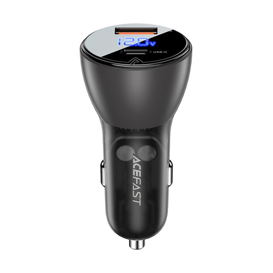 Carregador Automóvel Acefast B6, 63W, 3.6A, 1 x USB-A - 1 x USB-C, Preto