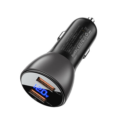 Carregador de isqueiro Acefast B7, 45 W, 4,5 A, 2 x USB-A, preto