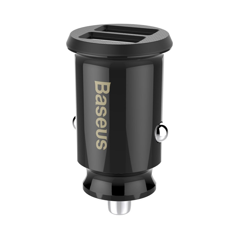 Carregador de isqueiro Baseus Grain, 10 W, 2,4 A, 2 x USB-A, preto CCALL-ML01