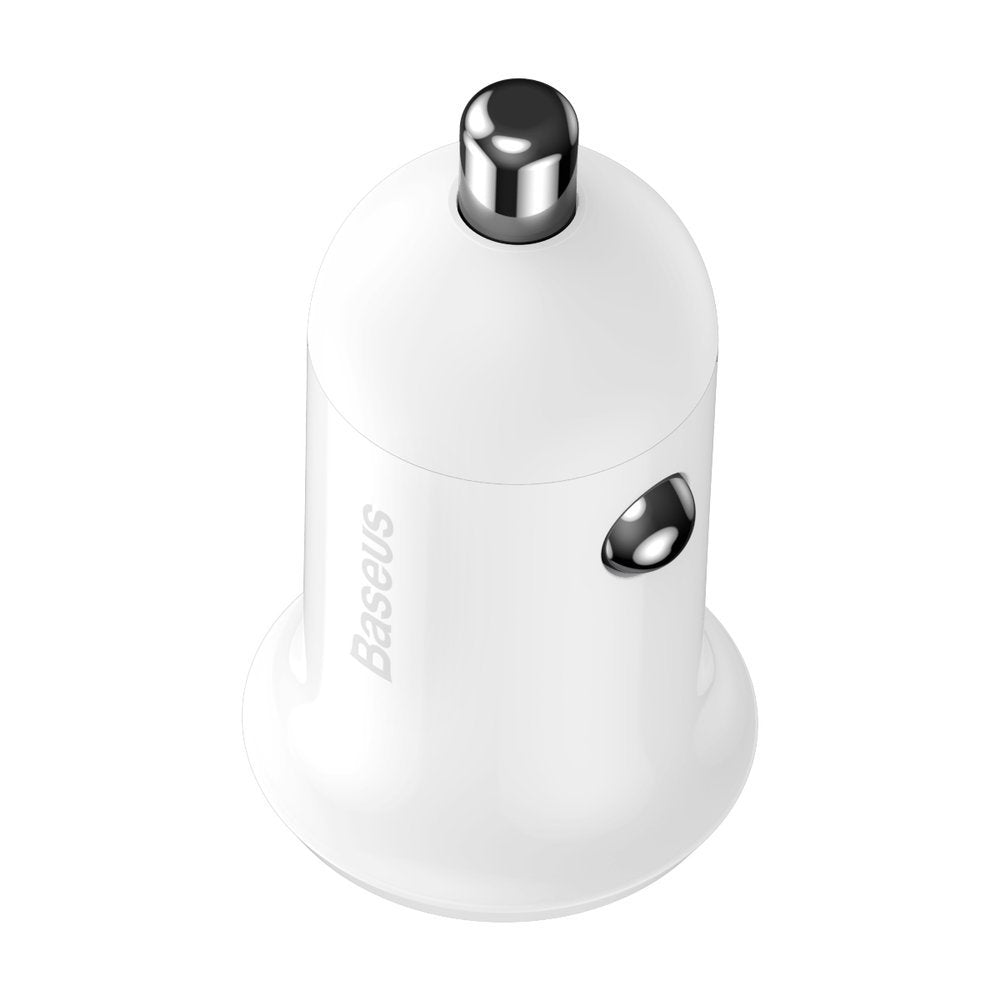 Carregador de isqueiro Baseus Grain Pro, 24 W, 2,4 A, 2 x USB-A, branco CCALLP-02 