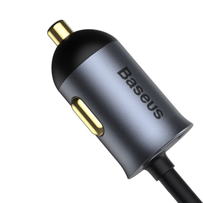 Carregador de automóvel Baseus Share Together, 120 W, 3 A, 3 x USB-A - 1 x USB-C, cinzento CCBT-B0G