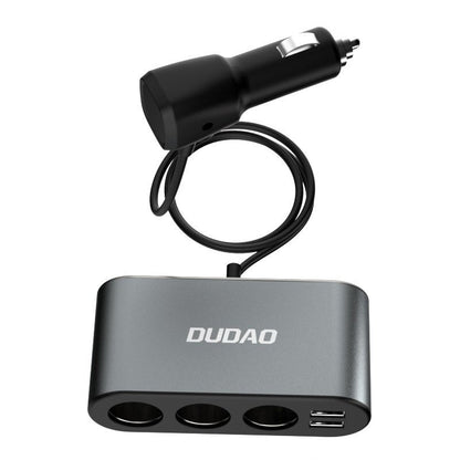 Extensão de isqueiro Dudao R1 Pro, 3 saídas, 2 x USB-A, ecrã