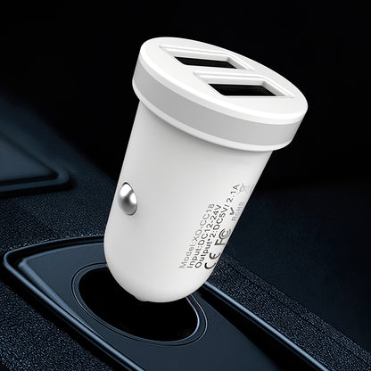 Carregador Auto XO Design CC-18, 10.5W, 2.1A, 2 x USB-A, Branco