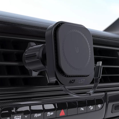 Carregador Auto Wireless Acefast D32, 15W, 1.67A, Preto