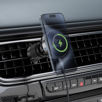 Carregador Auto Wireless Acefast D40, 15W, 1.67A, Cinzento