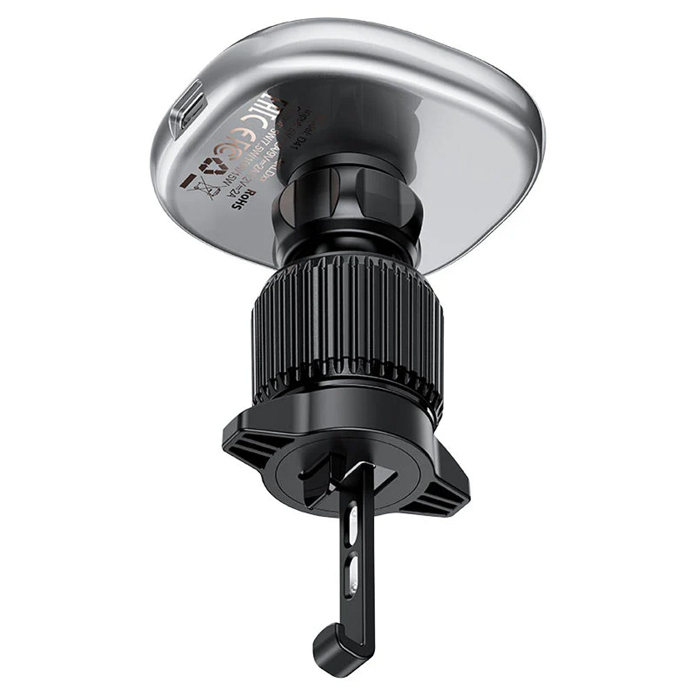 Carregador Auto Wireless Acefast D41, 15W, 1.67A, Prateado