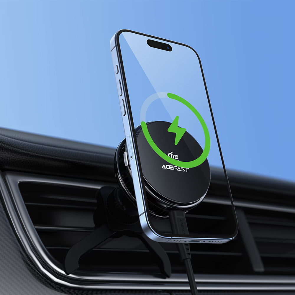 Carregador Automóvel Sem Fios Acefast D66, 25W, Preto