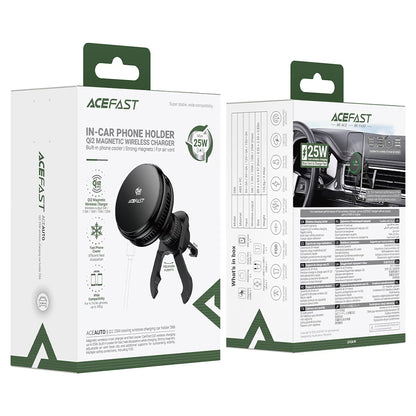 Carregador Automóvel Sem Fios Acefast D66, 25W, Preto