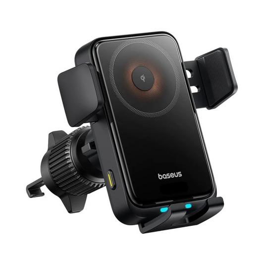 Carregador Automóvel Sem Fios Baseus Wisdom Pro Vent, 15W, 1.67A, Preto, Recondicionado C40381501123-00
