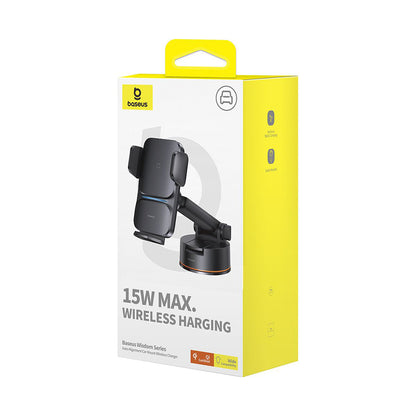 Carregador Auto Wireless Baseus Wisdom Dash, 15W, 1.67A, Preto C40344901113-Z1