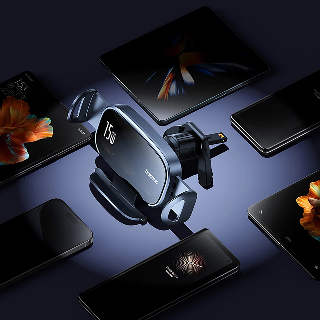 Carregador Auto Wireless Baseus LightChaser, 15W, 1.67A, Preto, Reembalado C40355901111-00