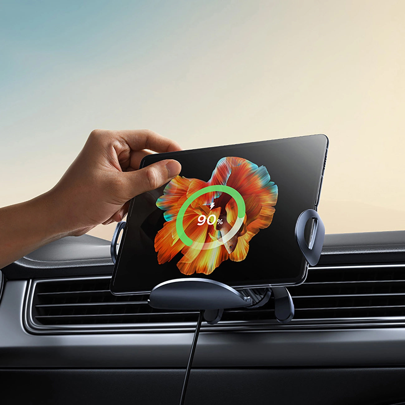 Carregador Auto Wireless Baseus LightChaser, 15W, 1.67A, Preto, Reembalado C40355901111-00