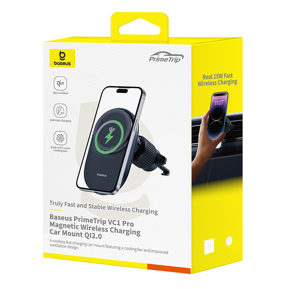 Carregador Auto Wireless Baseus PrimeTrip VC1 Pro, 15W, 1.67A, Preto C40141000111-00