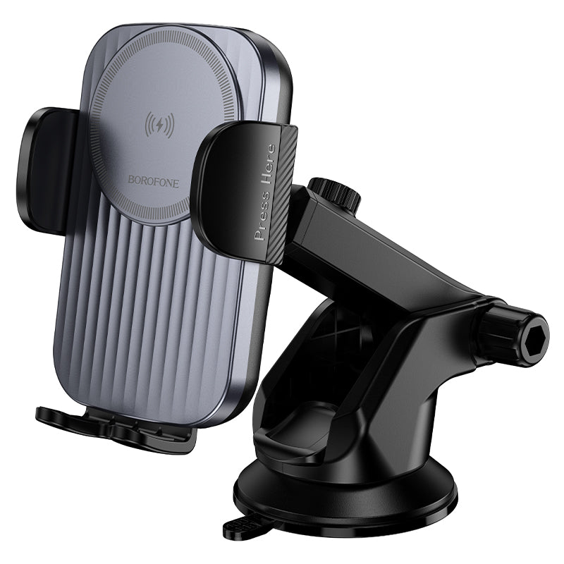 Carregador Auto Wireless Borofone BH222 Leading, 15W, 1.67A, Preto