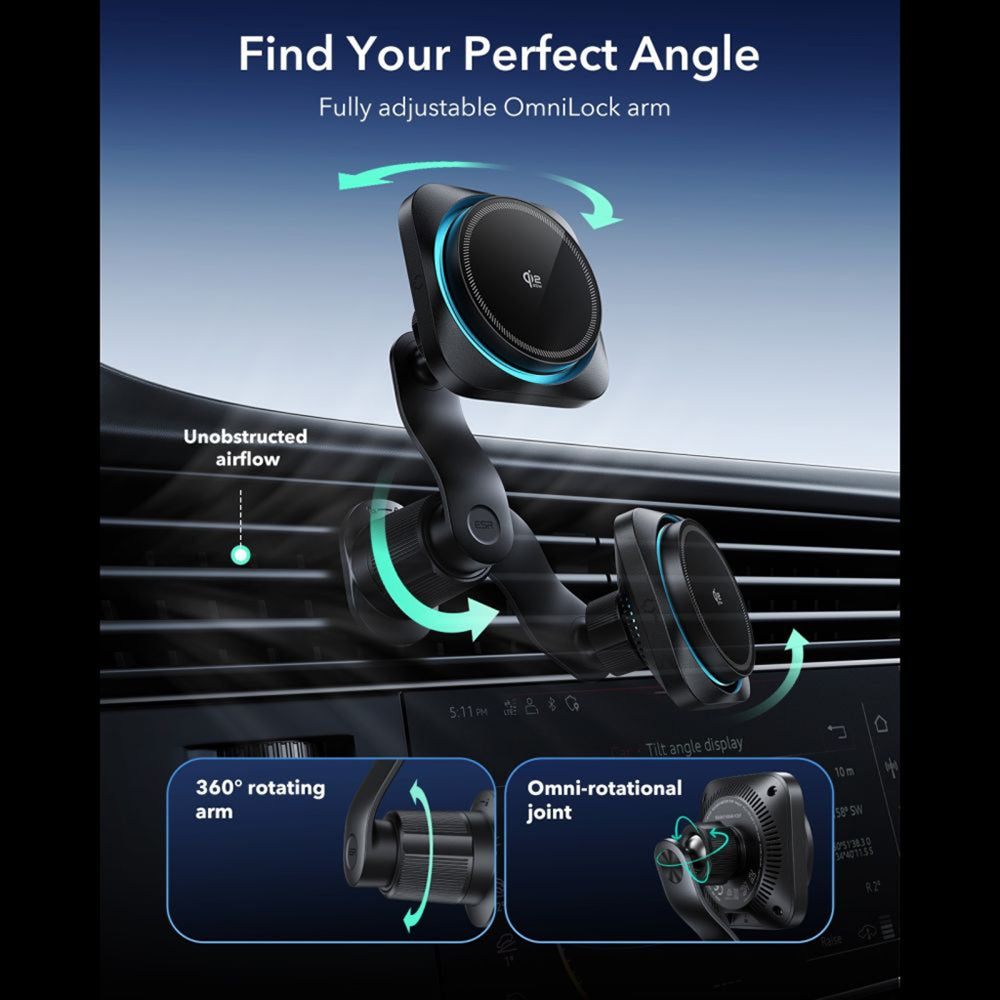 Carregador Auto Wireless ESR, 25W, Preto