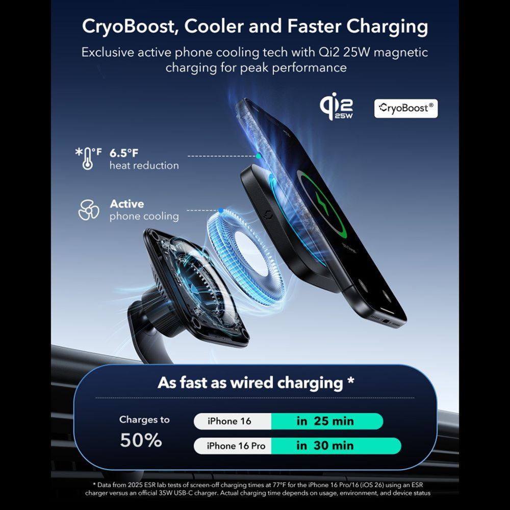 Carregador Auto Wireless ESR, 25W, Preto