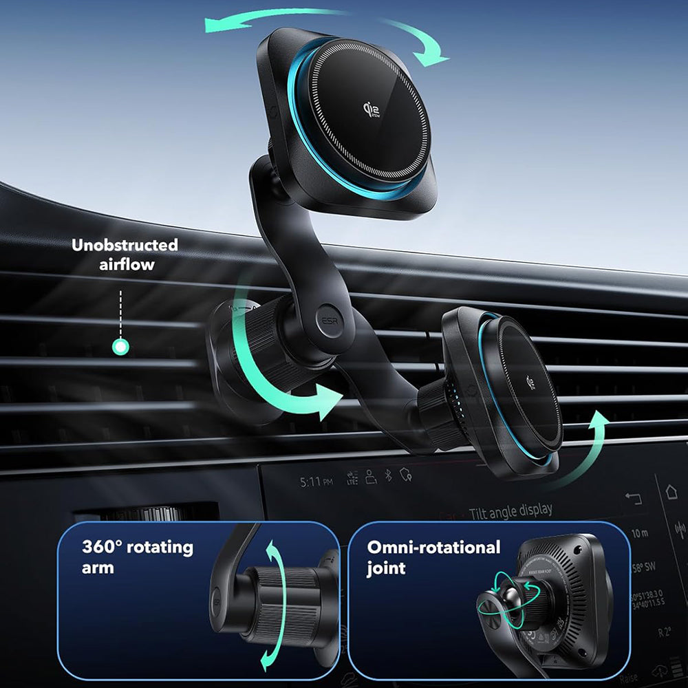 Carregador Auto Wireless ESR, 25W, Preto