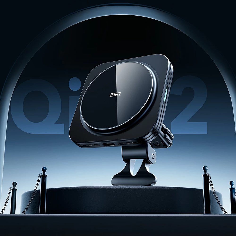 Carregador Auto Wireless ESR HaloLock Vent, 15W, 1.67A, Preto