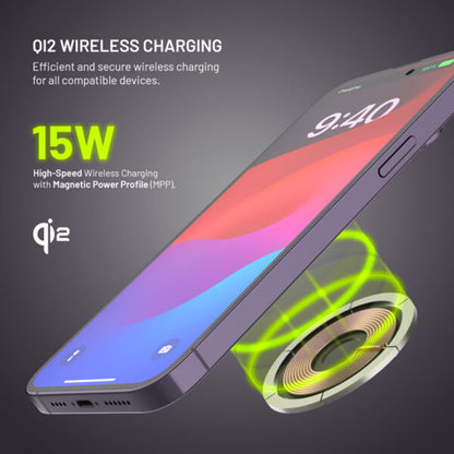 Carregador Auto Wireless Fixed MagRound 2 XL, 15W, 1.67A, Preto