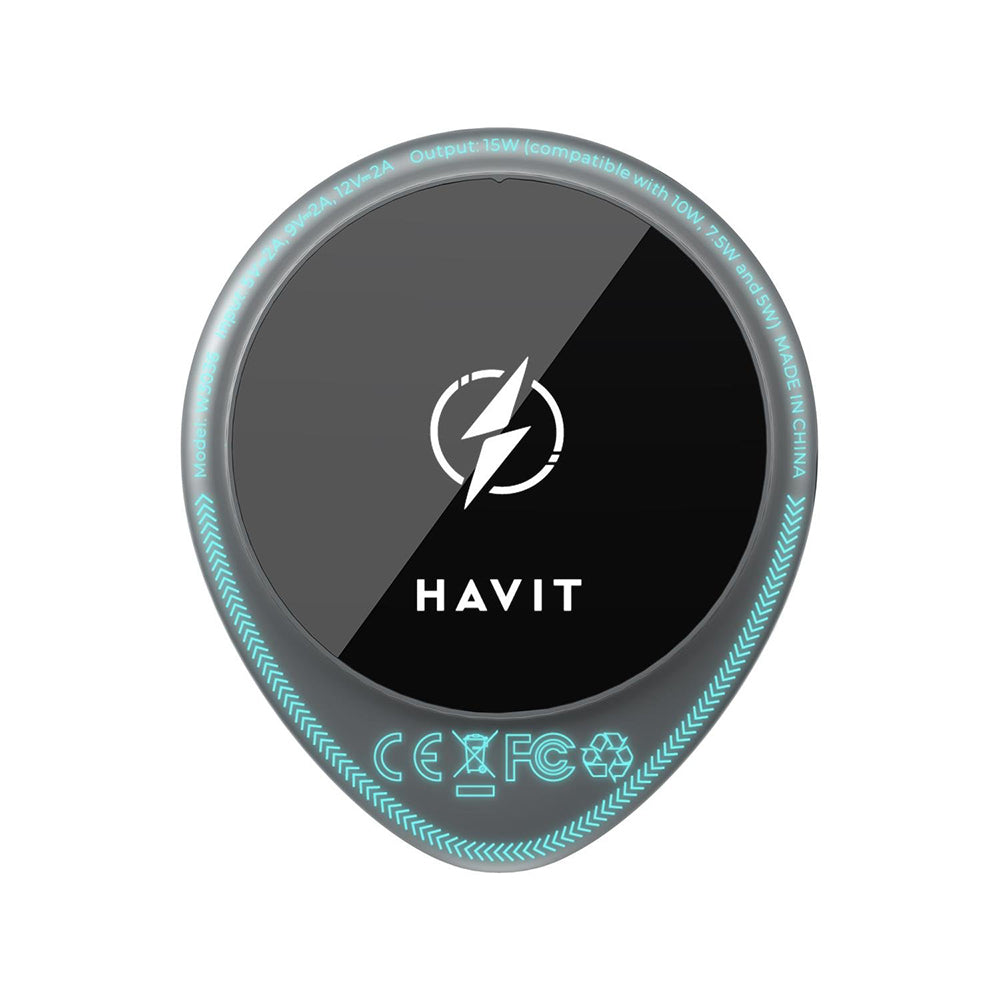 Carregador Auto Wireless HAVIT W3036, 15W, 1.67A, Preto