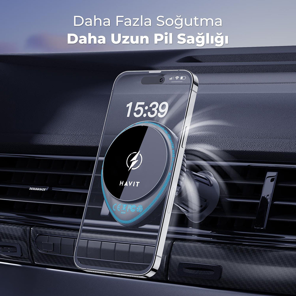 Carregador Auto Wireless HAVIT W3036, 15W, 1.67A, Preto