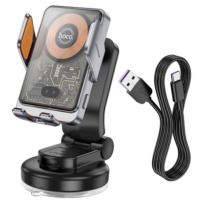 Carregador Auto Wireless HOCO HW8, 15W, 1.67A, Preto