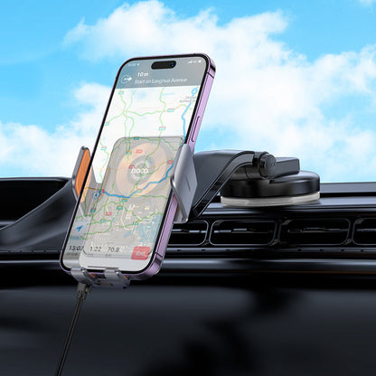 Carregador Auto Wireless HOCO HW8, 15W, 1.67A, Preto