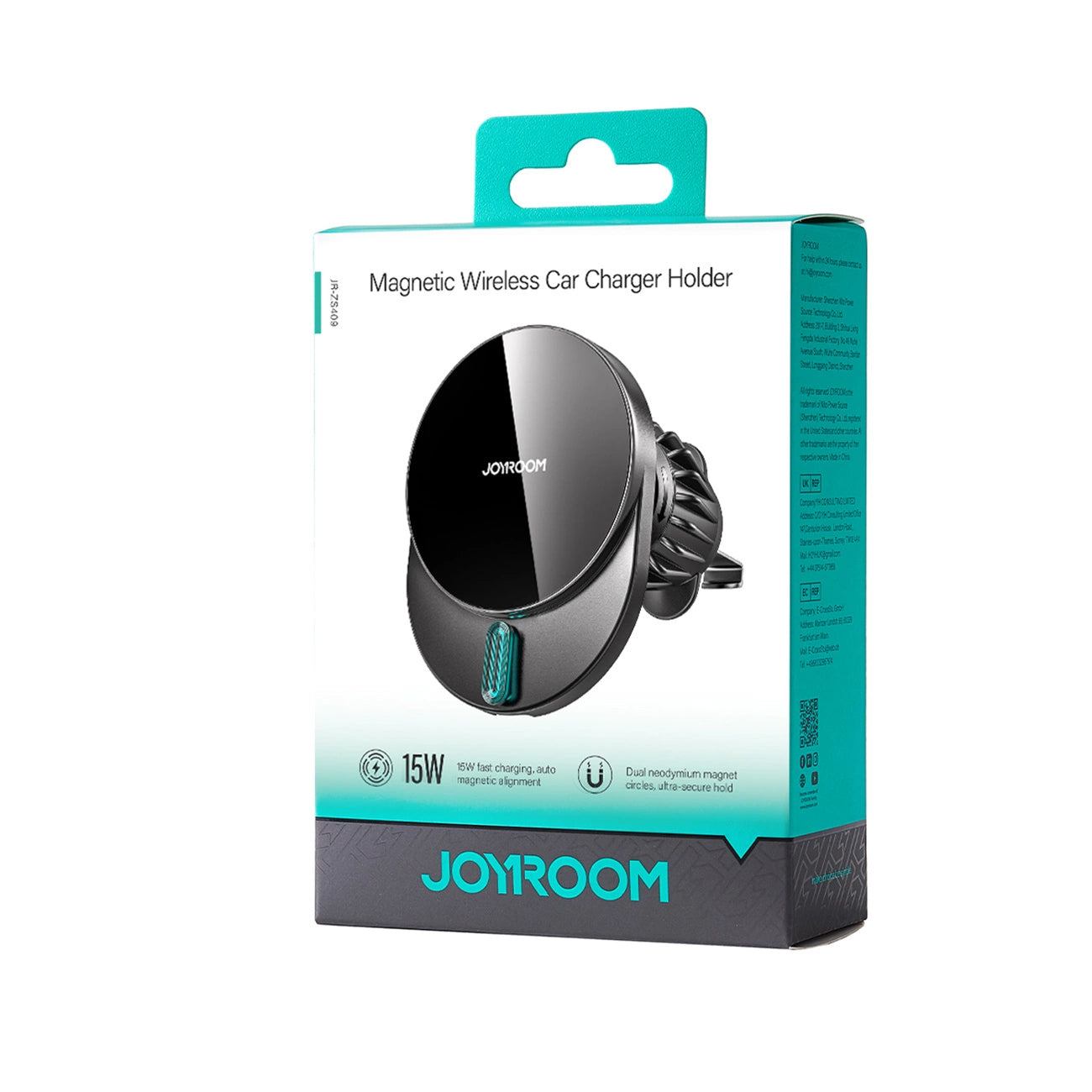Carregador Auto Wireless Joyroom JR-ZS409, 15W, 1.67A, Preto