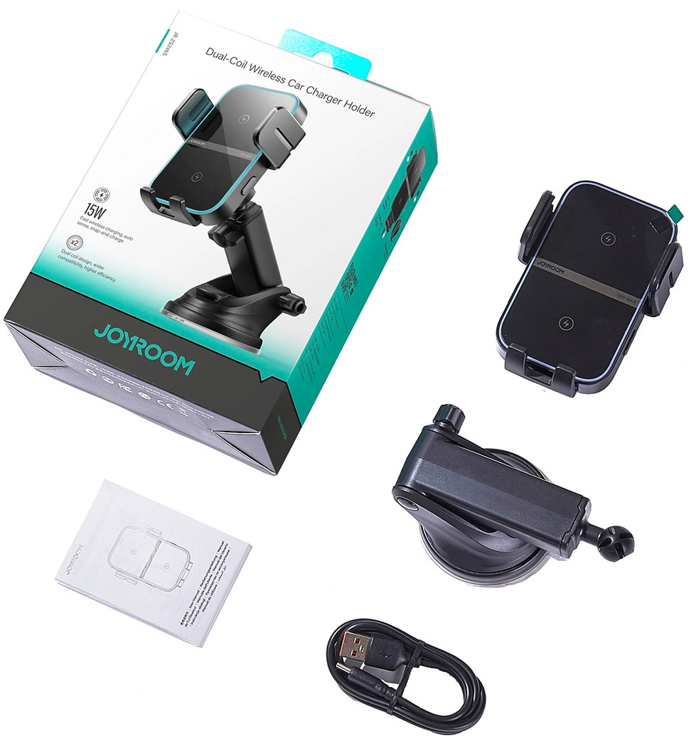 Carregador Auto Wireless Joyroom JR-ZS246s, 15W, 1.67A, Preto