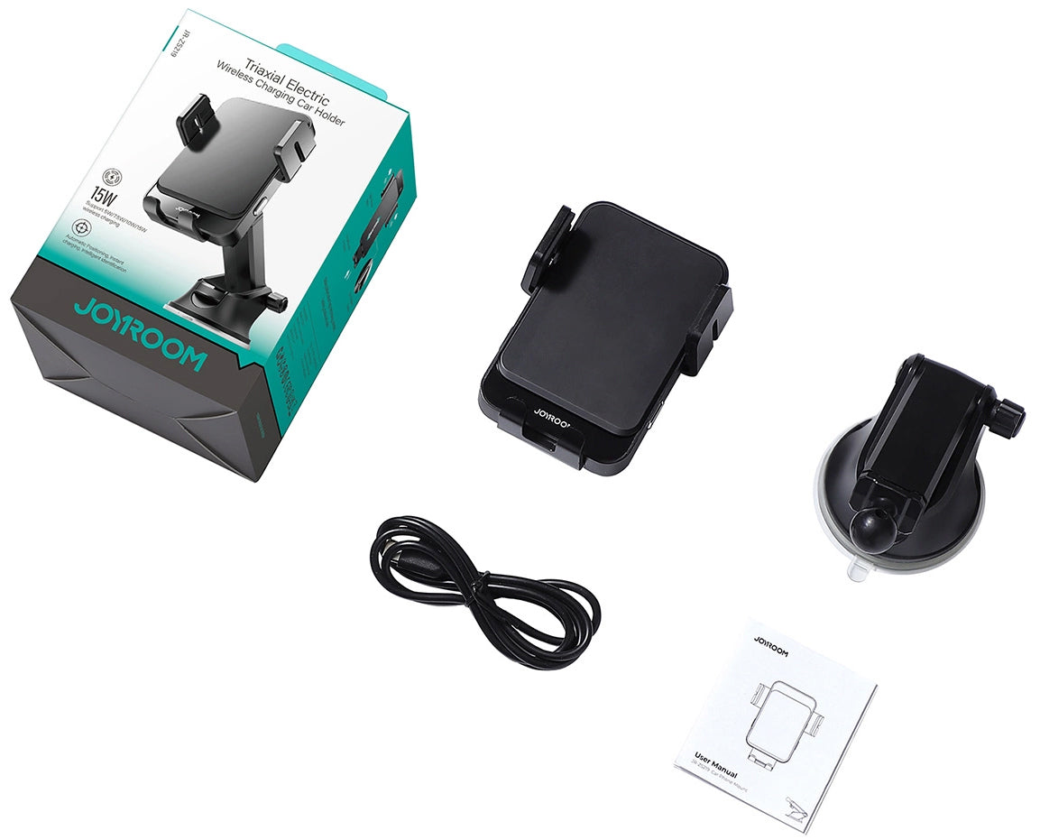 Carregador Auto Wireless Joyroom JR-ZS219, 15W, 1.67A, Preto
