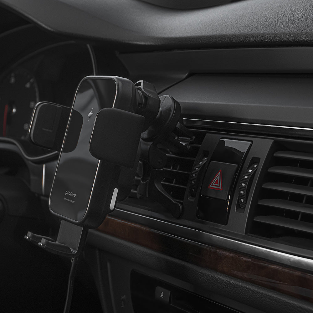 Carregador Auto Wireless Proove Triple Clamp, 15W, 1.67A, Preto WHTC15010001