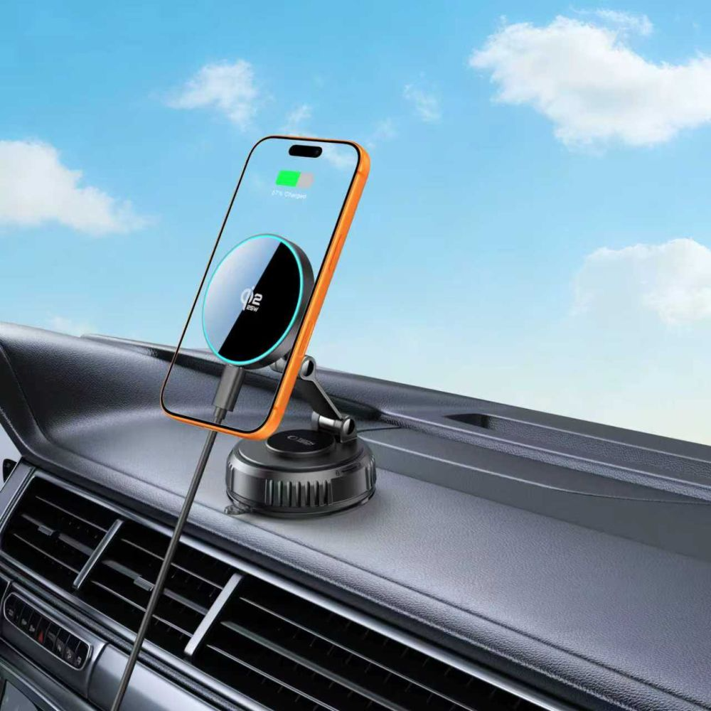 Carregador Auto Wireless Tech-Protect MM25W-V8, 25W, Preto