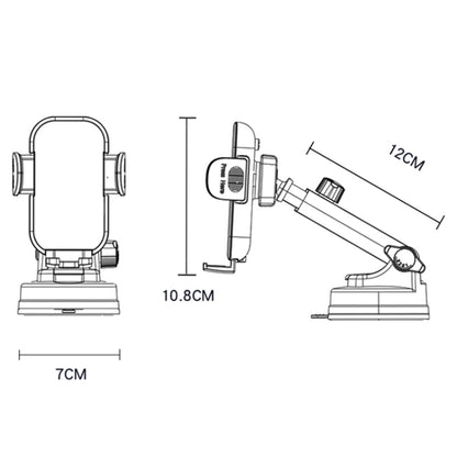 Carregador Auto Wireless Yesido C197, 15W, 1.67A, Preto