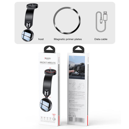 Carregador Auto Wireless Yesido C316, 15W, 1.67A, Preto